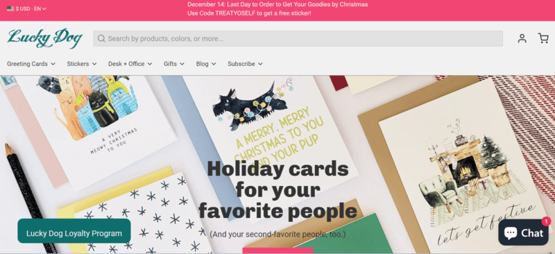 lucky dog design co (1) (1) a holiday card website homepage