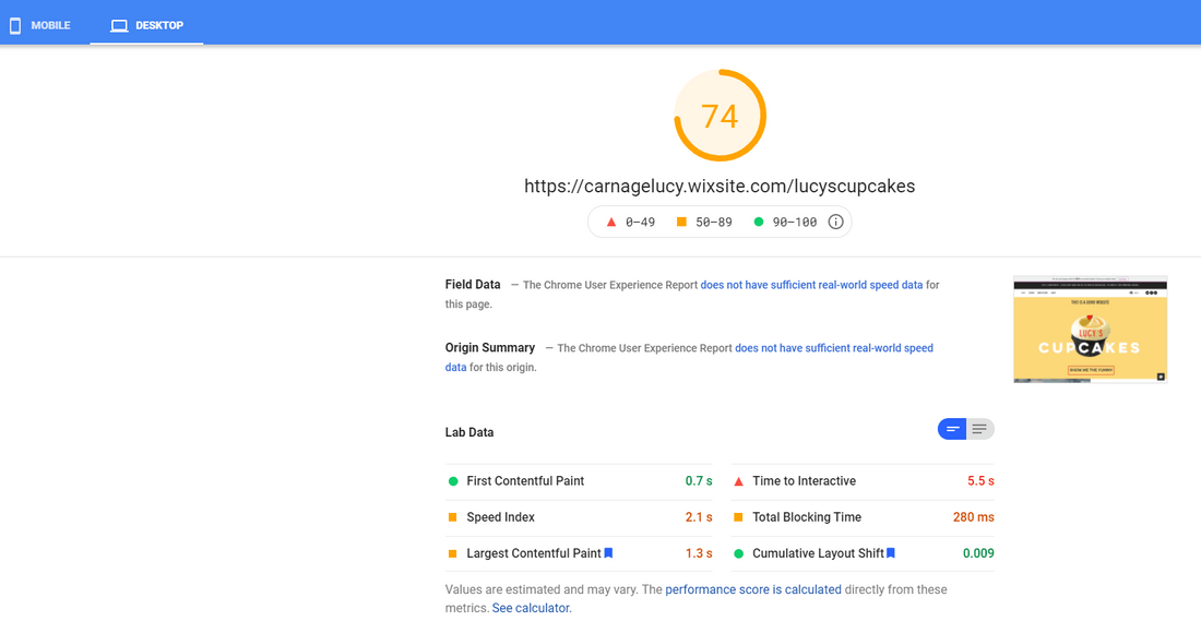 lucys cupcakes desktop pagespeed score lucys cupcakes desktop pagespeed score