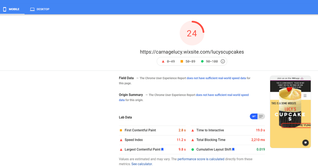 lucys cupcakes mobile pagespeed score lucys cupcakes mobile pagespeed score