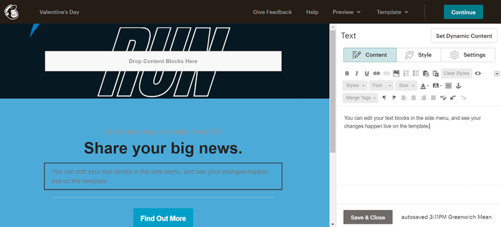 mailchimp template editor designing mailchimp templates