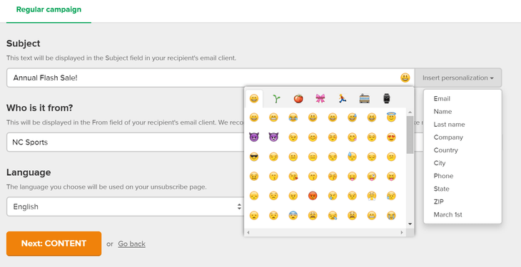 mailerlite personalization subject line personalization