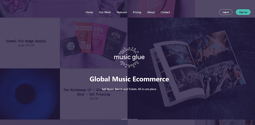 music-glue-website-builder-for-musicians-homepage music glue homepage