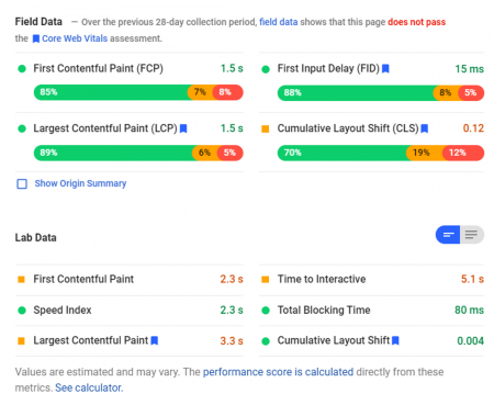 pagespeed insight result core web vitals pagespeed insight result core web vitals