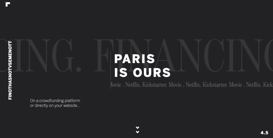 Paris Copy on Sanstete website saying, 'Paris is ours'.