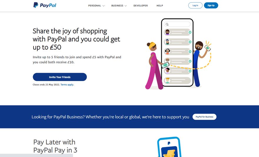 PayPal Homepage PayPal Homepage
