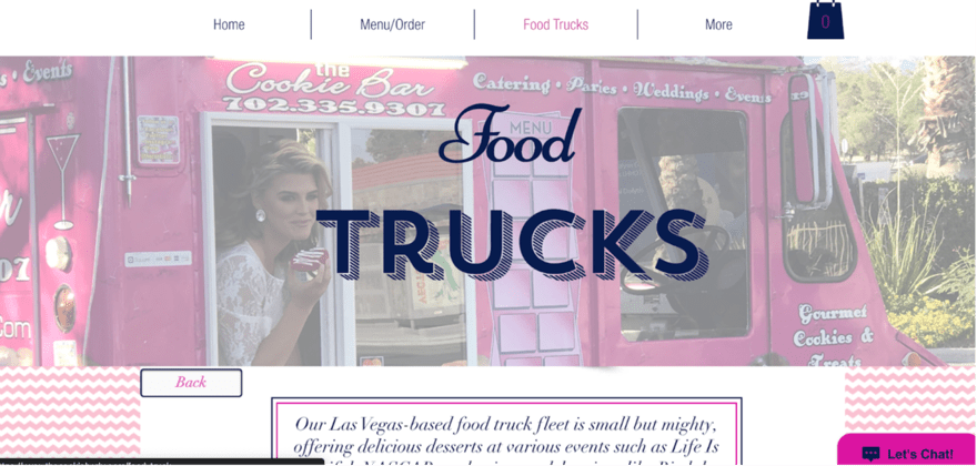 food truck Image of Cookie Bar food truck with accompanying text.