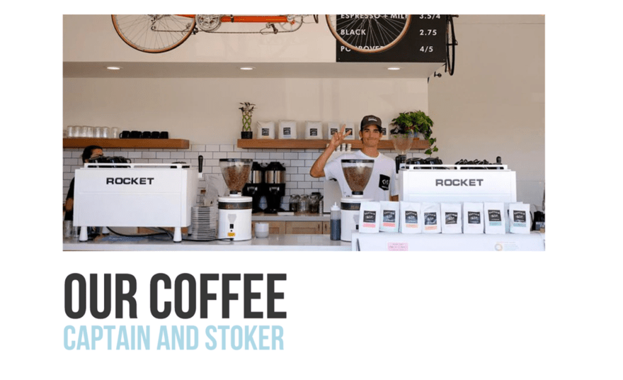 Coffee Image of a person working behind the counter at a coffee shop.
