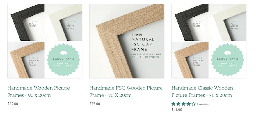 picture frames 3 product images of wooden picture frames