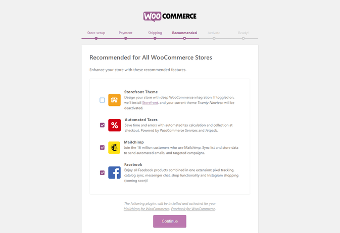 plugin-choice Choose additional WooCommerce plugins
