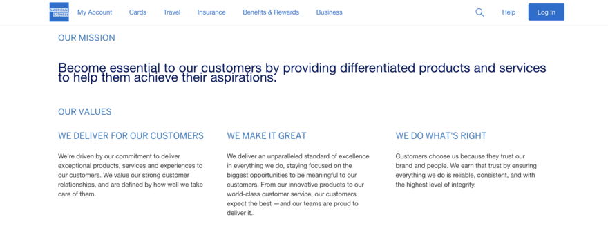 American Express mission statement American Express mission statement