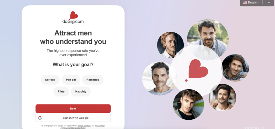 Dating.com's filtering