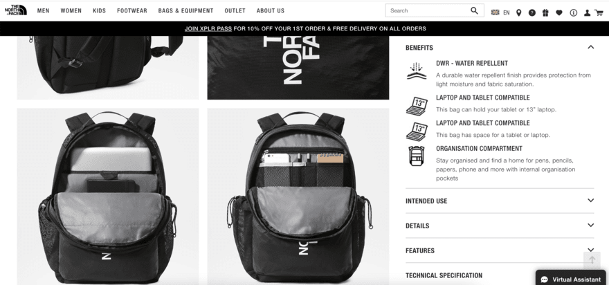 The North Face AI product descriptions The North Face AI product descriptions