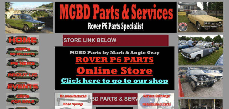 MGBD Parts and Services website