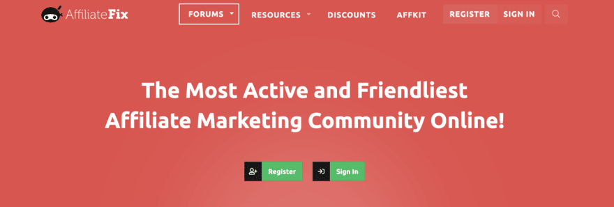 Affiliate Fix forum Affiliate Fix homepage