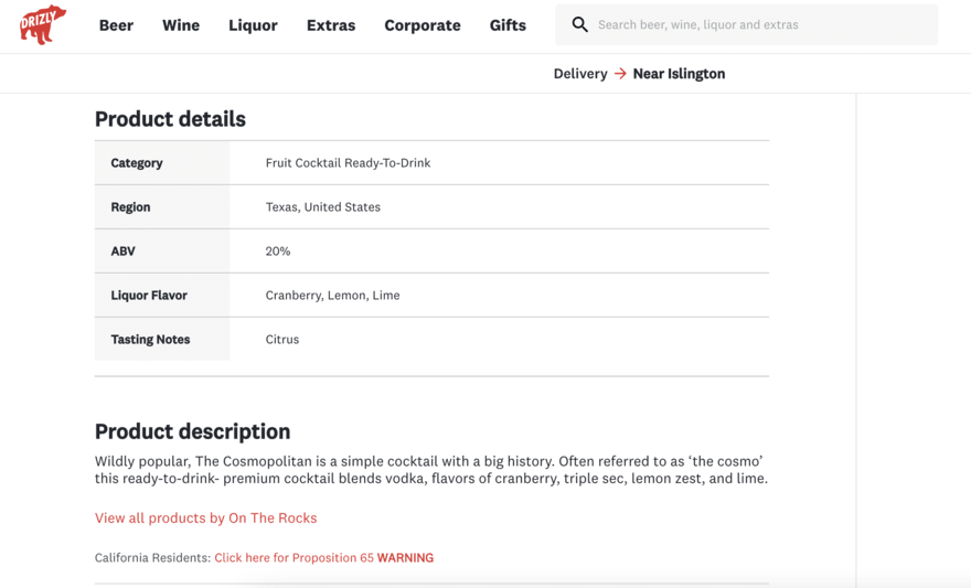Alcohol online store product description Alcohol online store product description