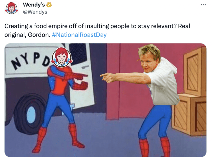 Wendy's meme marketing tweet