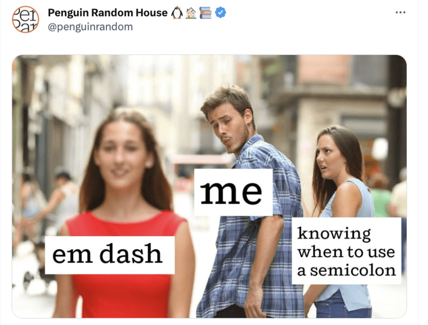 Penguin Random House meme marketing tweet Penguin Random House meme marketing tweet