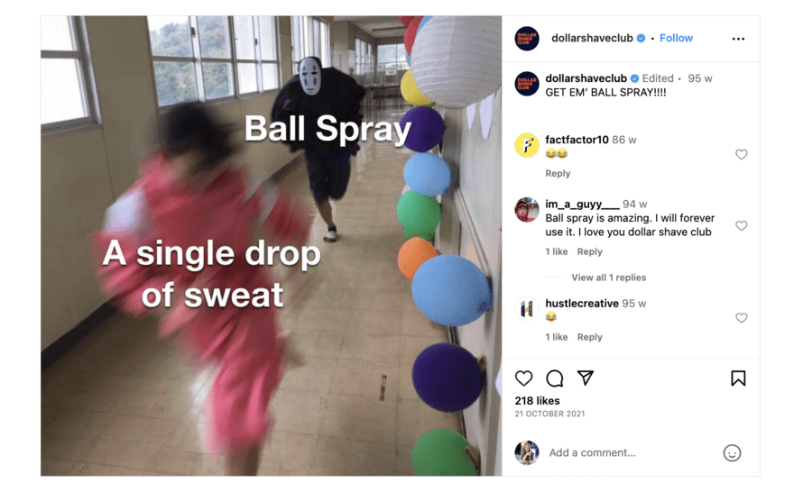 Dollar Shave Club meme marketing Instagram post Dollar Shave Club meme marketing Instagram post
