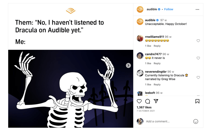 Audible meme marketing Audible meme marketing