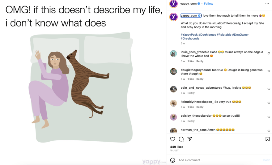 Yappy meme marketing example Yappy meme marketing example