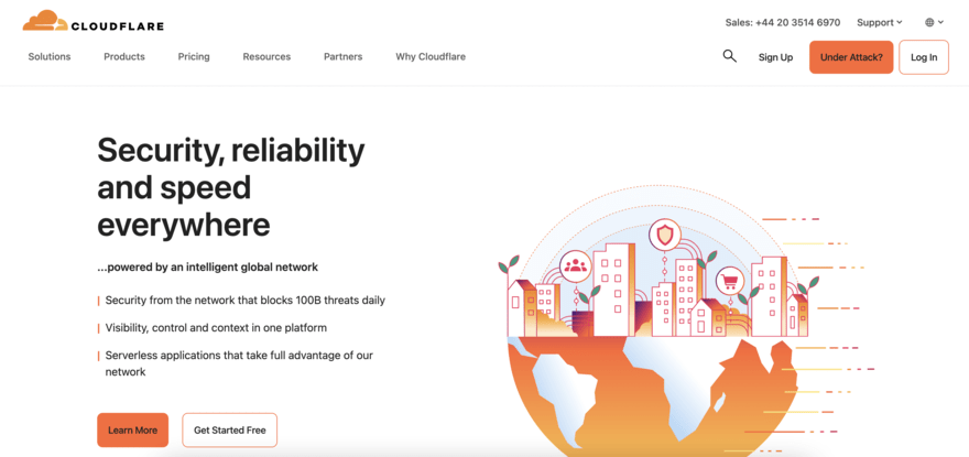 CloudFlare website CloudFlare website