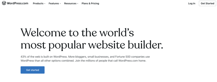 WordPress homepage WordPress homepage