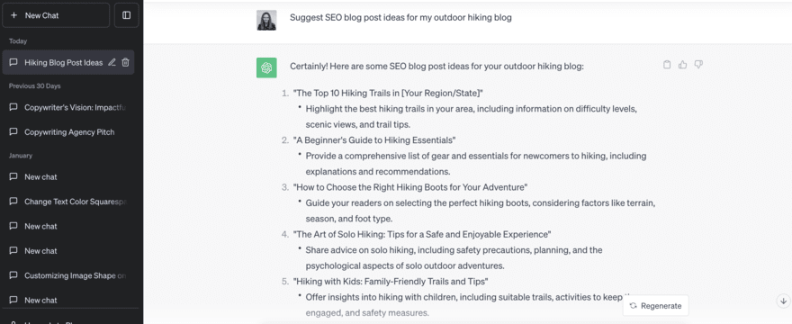 Using ChatGPT to generate blog post ideas Using ChatGPT to generate blog post ideas