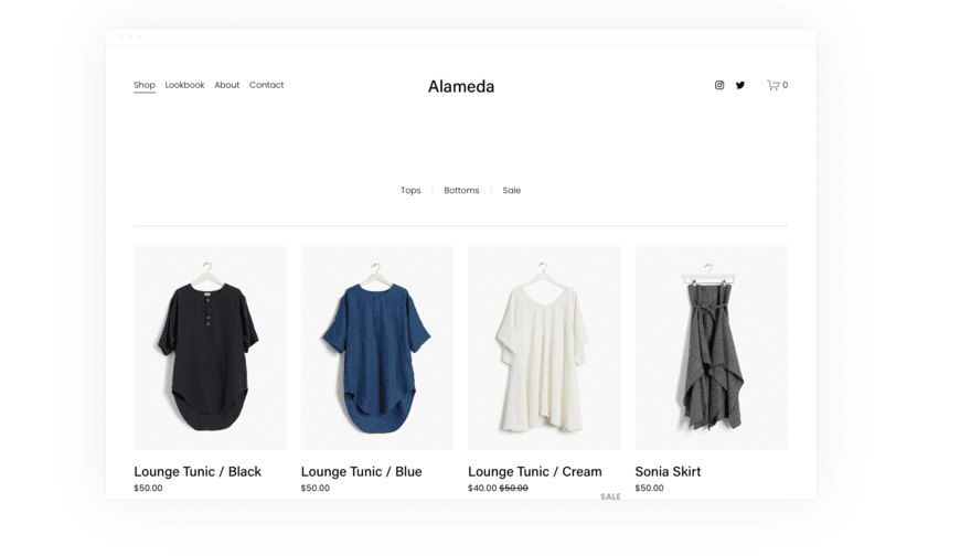 Squarespace template Alameda Squarespace template Alameda