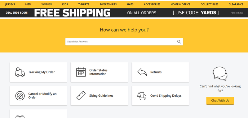 sell online 2022 help Contact us page example