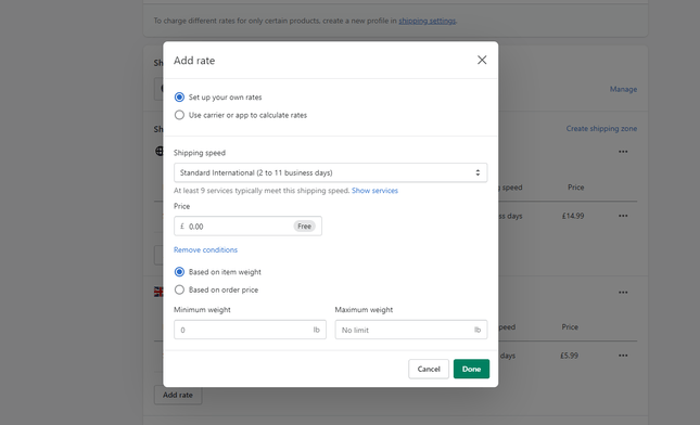 Set Your Shipping Rates Set Your Shipping Rates