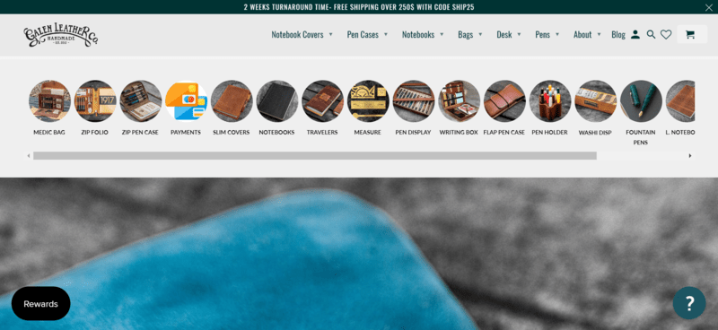 shopify artist image (1) a website making handmade leather goods
