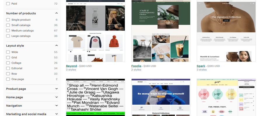 shopify best hosted ecommerce software themes