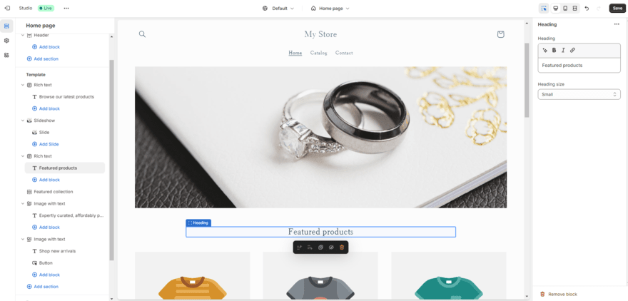 Shopify editor (1) Squarespace's website editor
