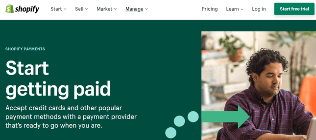 shopify-payments take payments online with shopify