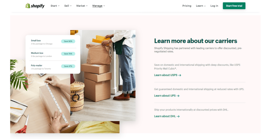 Shopify Shipping carriers Shopify shipping carriers