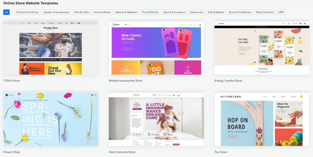 shopify vs wix online store templates Collection of Wix ecommerce online store templates