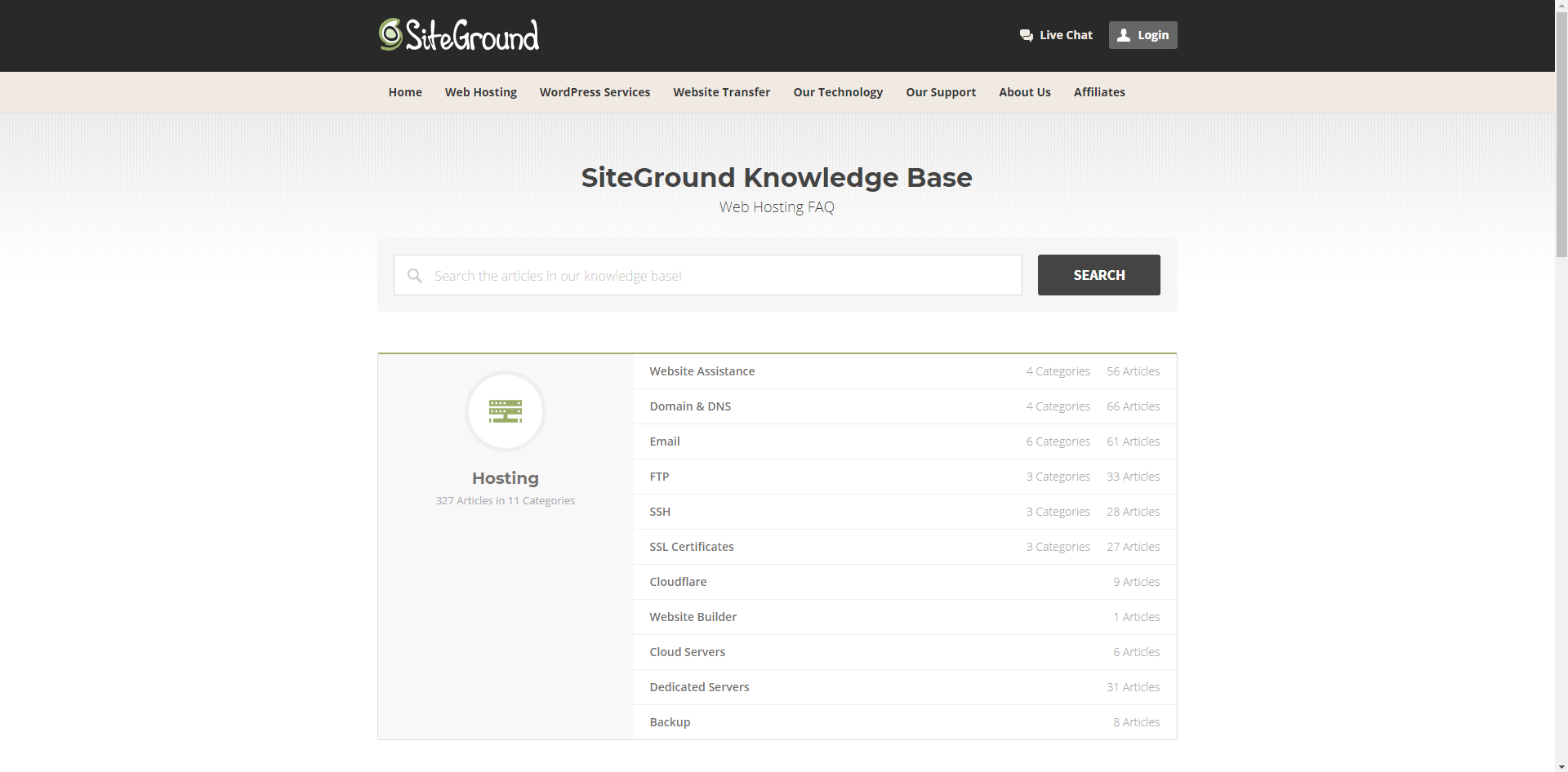 SiteGround knowledge base SiteGround review knowledge base