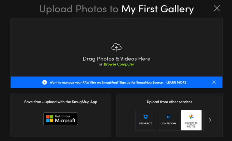 SmugMug uploading photos Uploading photos page on SmugMug