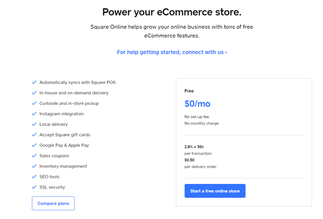 square online pricing free plan details square online pricing free plan details