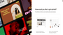 An image of Squarespace's get started page with two clickable options and a large graphic on the left showing different templates.