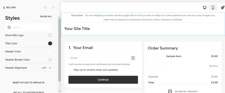 Squarespace checkout customization Checkout customization page on Squarespace