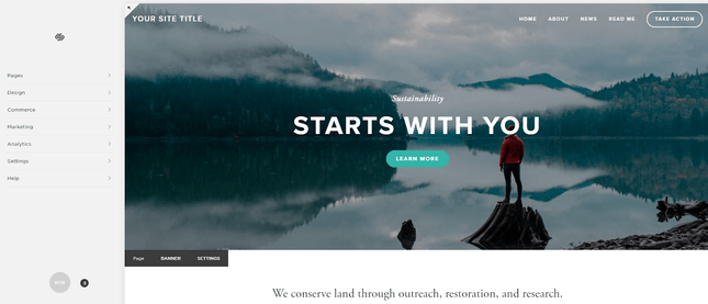 squarespace editing interface