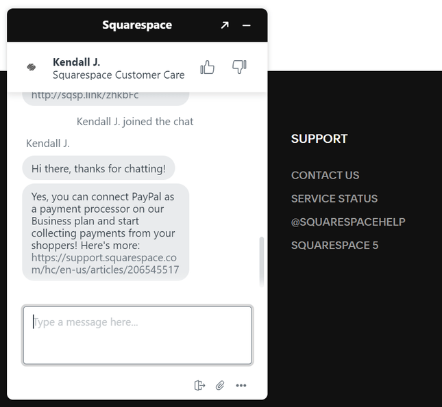 squarespace live chat squarespace support with live chat text messaging