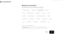 Squarespace onboarding question asking what your site is about