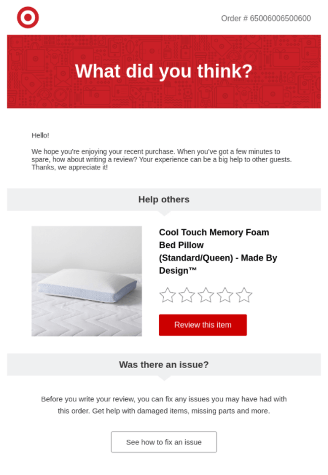Target Review Email Example Target Review Email Example