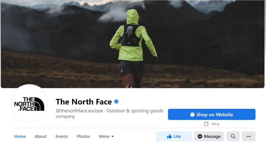 The North Face Facebook Page