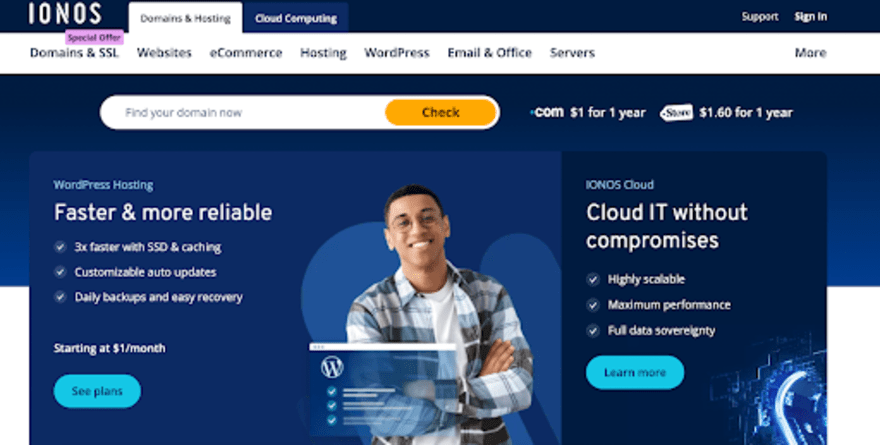 IONOS website hosting provider IONOS website