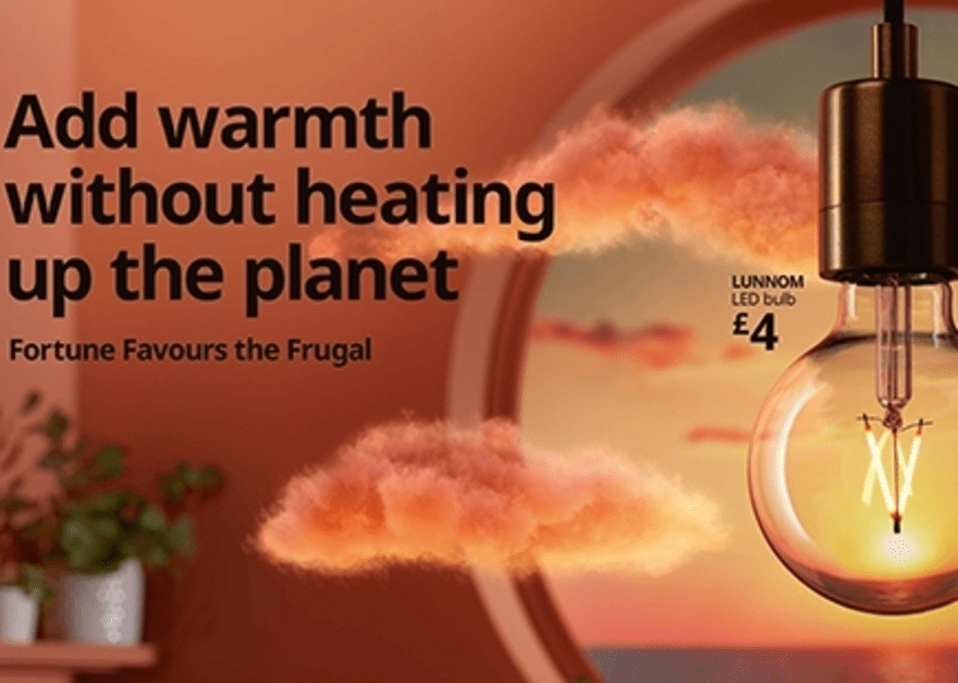 IKEAS Fortune Favours the Frugal campaign Ad from IKEAS Fortune Favours the Frugal campaign featuring its LED bulb product