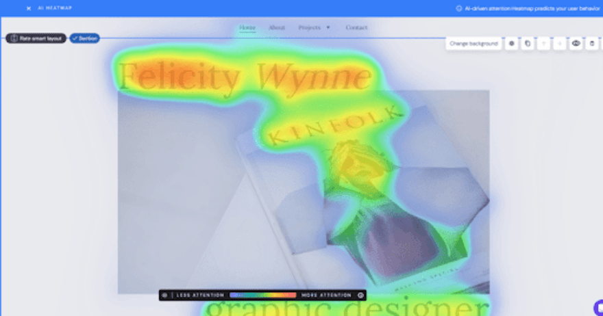 Hostinger’s AI heatmap Hostinger’s AI heatmap being used in its editor