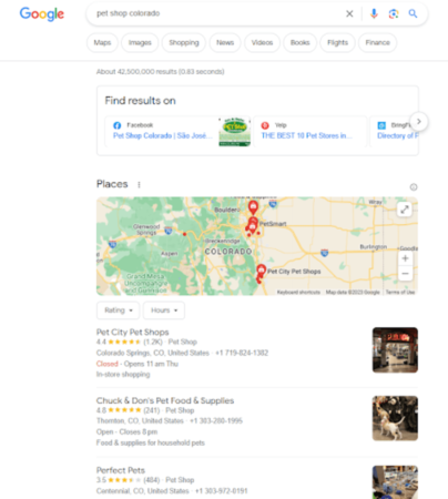 Local Google search Local Google search